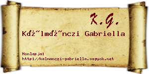 Kálmánczi Gabriella névjegykártya