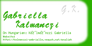 gabriella kalmanczi business card